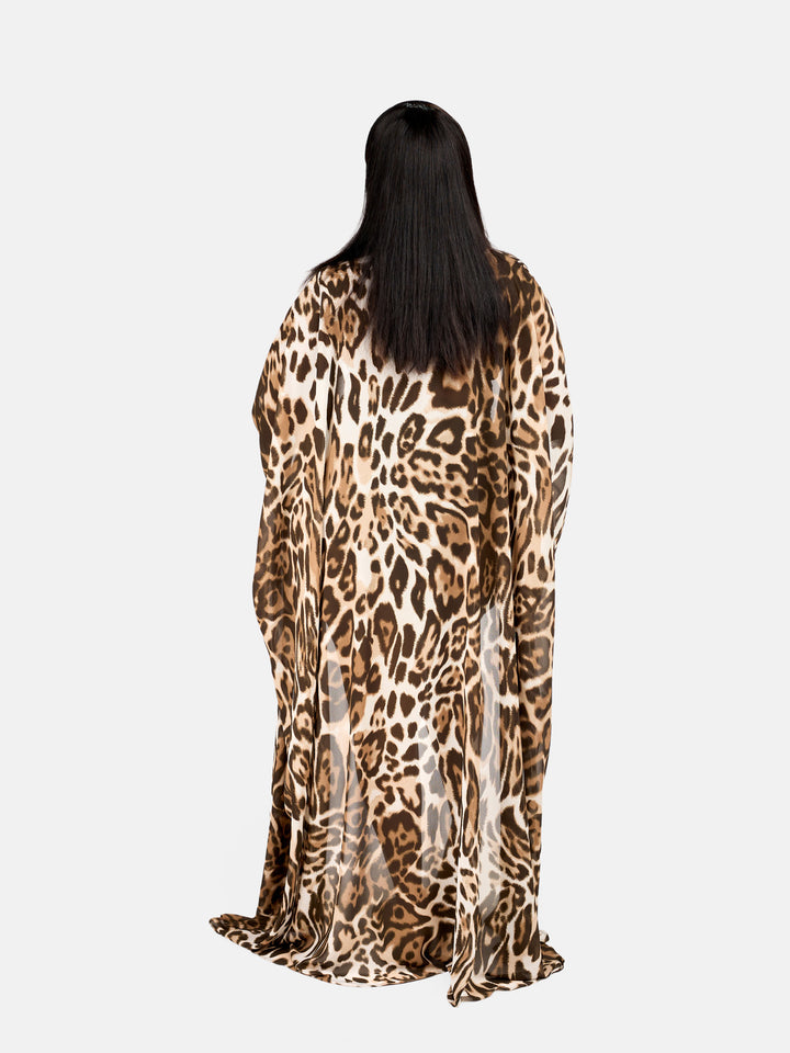 Animal print kimono