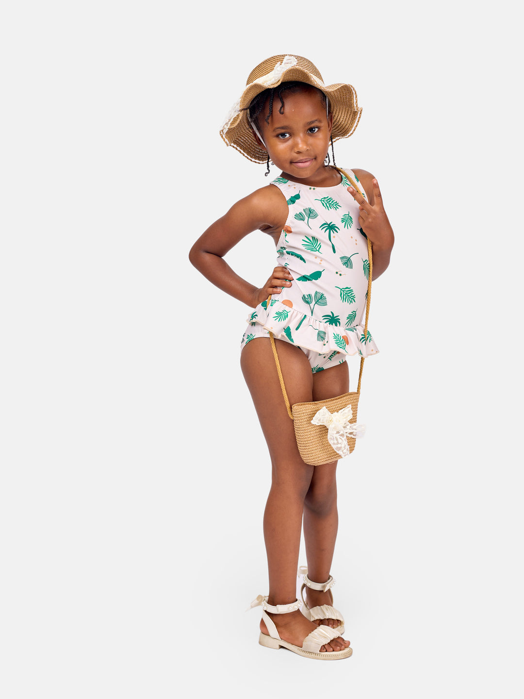 Palm girls one piece