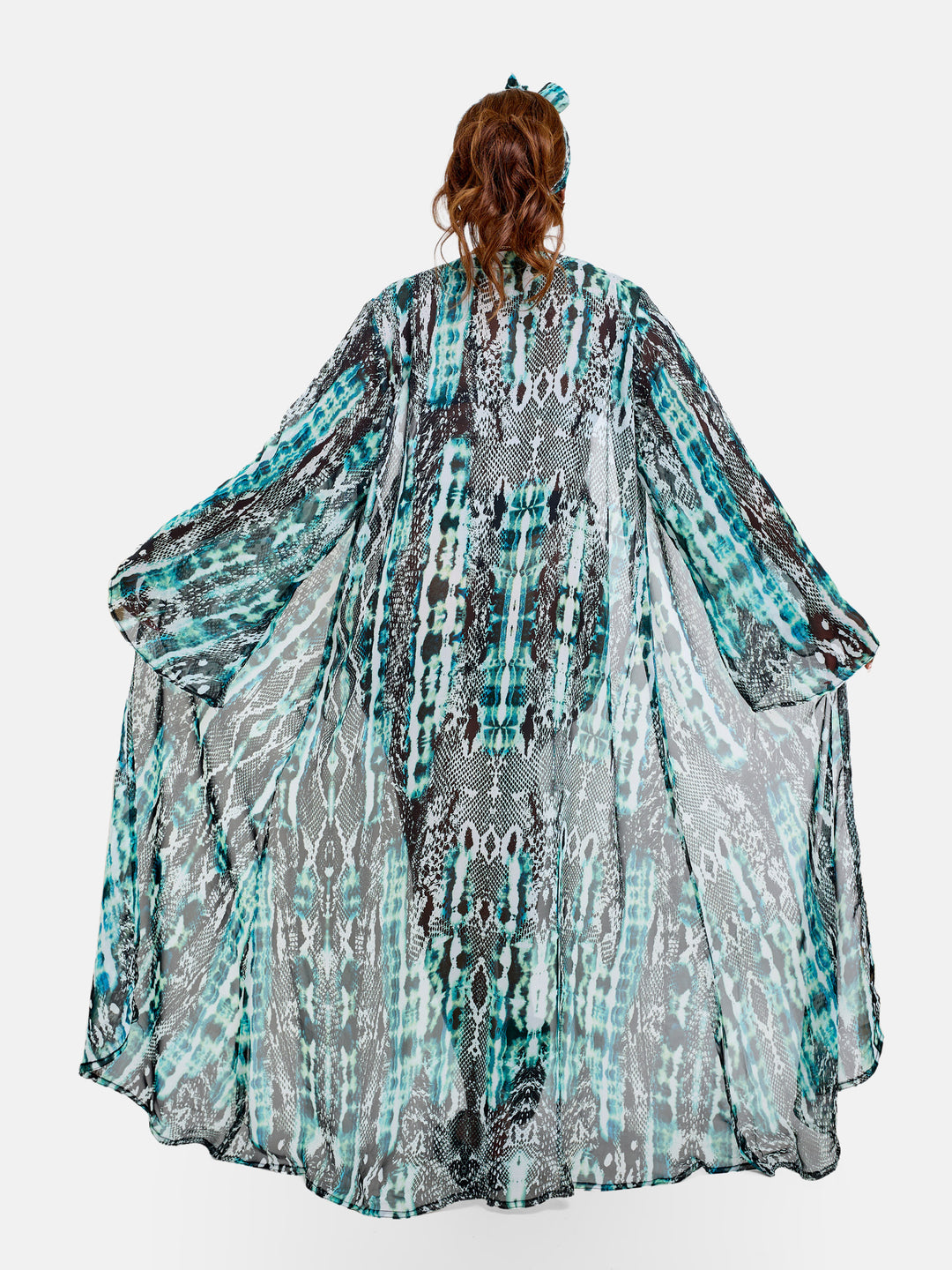Snake print kimono