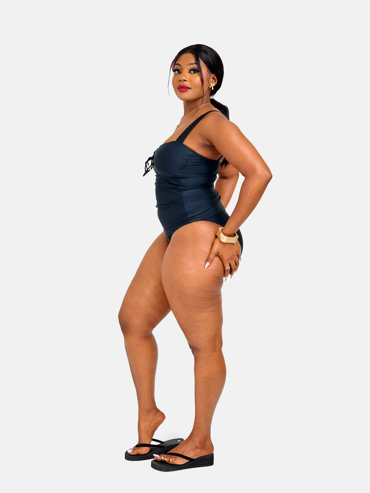 Bikini with coverage tankini top
