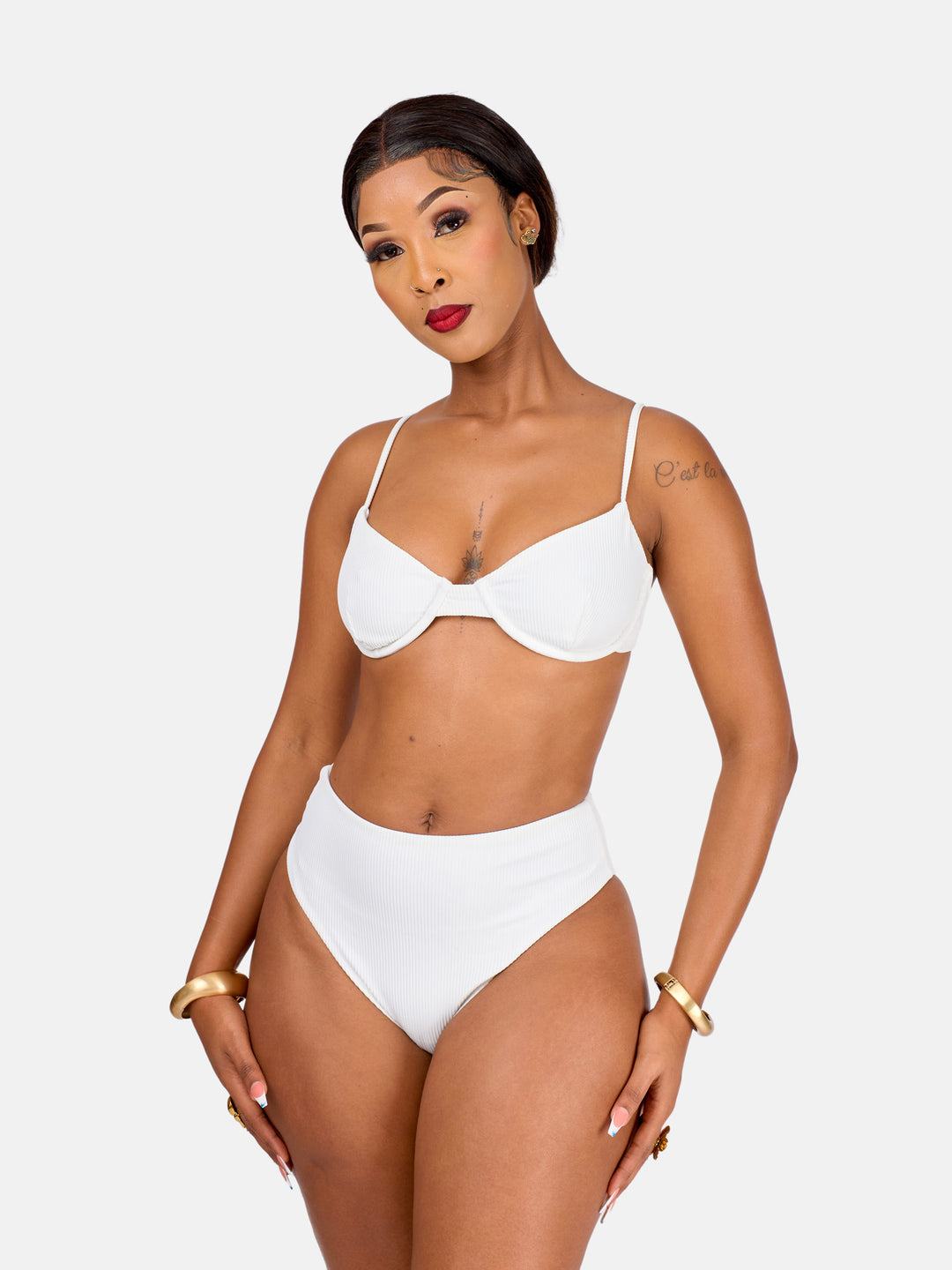 Underwire bikini with shorts