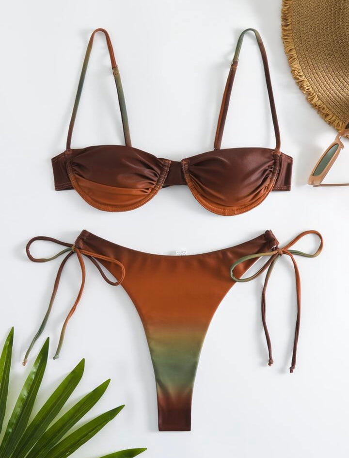 Ombre thong bikini