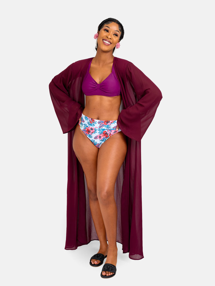 High waisted printed bikini