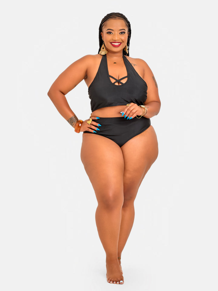 High waist plus size bikini