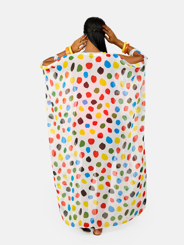 Multi dotted kimono