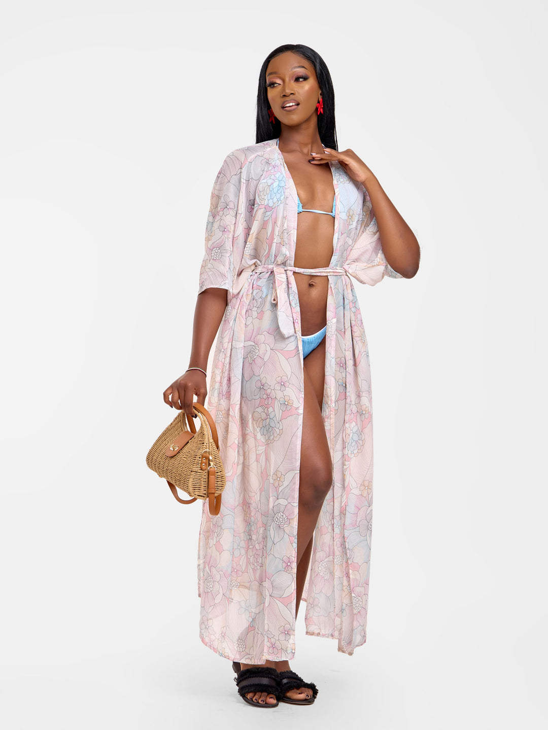 Light floral kimono