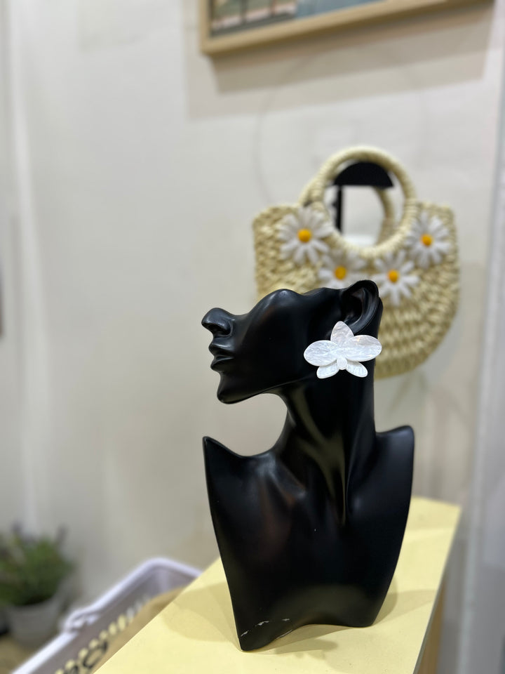 Floral acrylic earrings