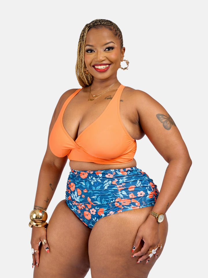 Supportive high waisted bikini set