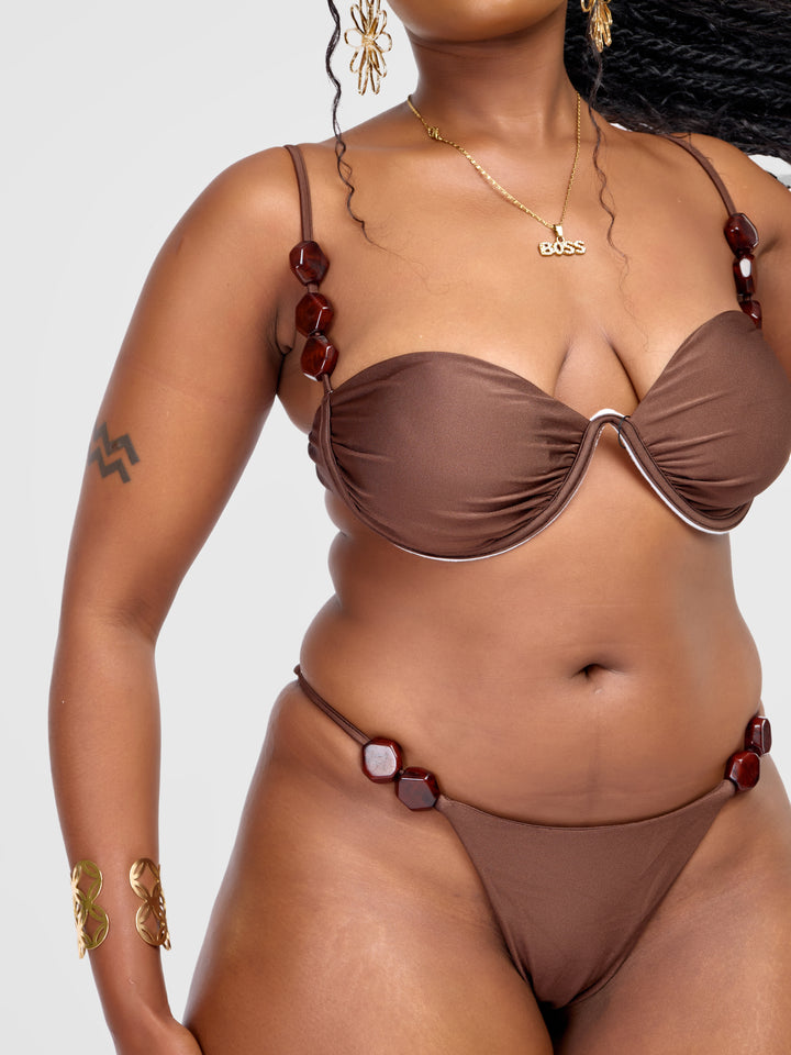 Push-Up Underwire Bikini with Beadwork