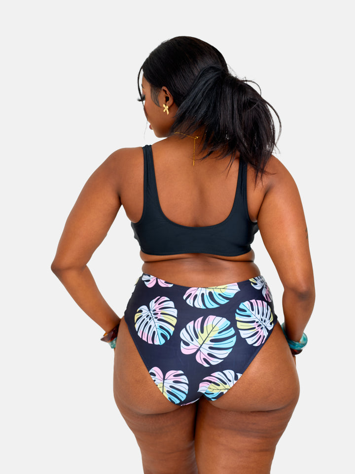 High waisted  printed bikini