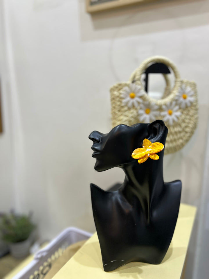Floral acrylic earrings