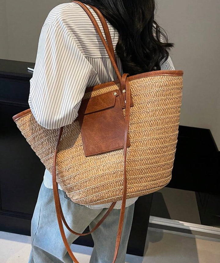 Large zipped tote bag