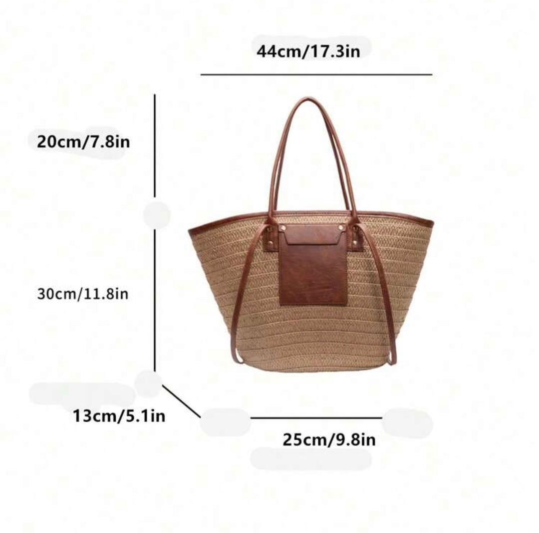 Large zipped tote bag