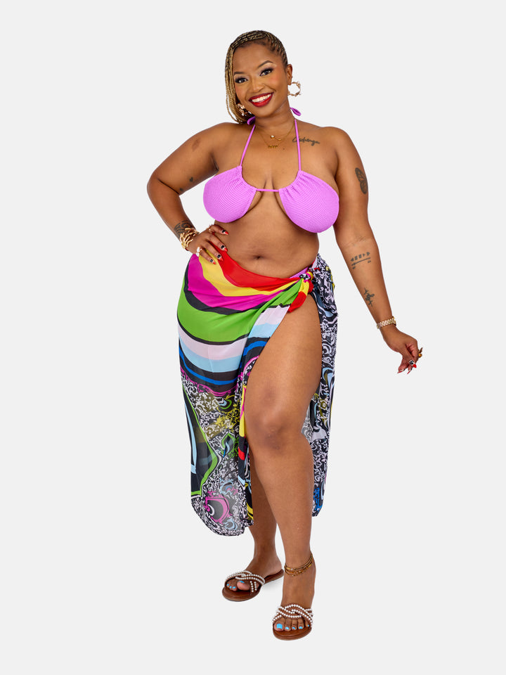 Ribbed mid rise bikini