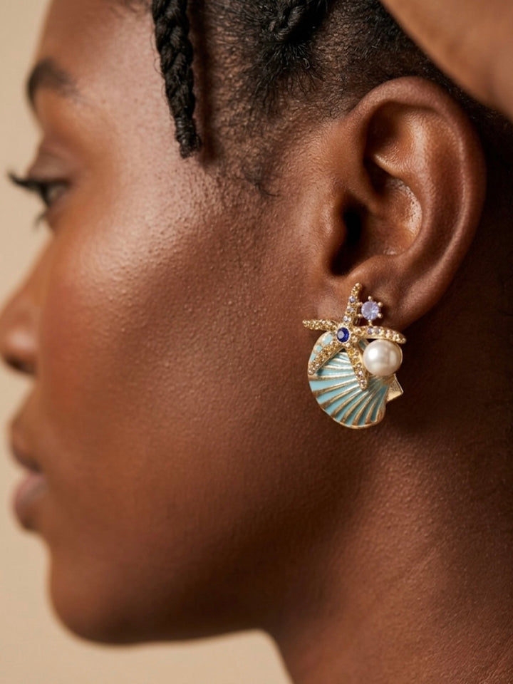 Starfish stud earrings