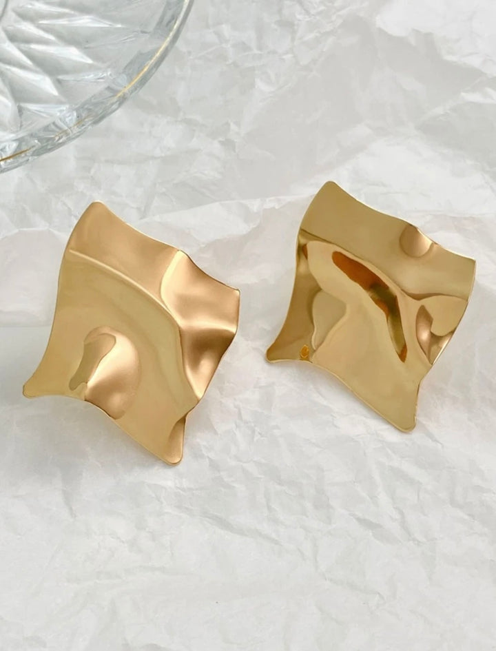 Gold abstract earrings