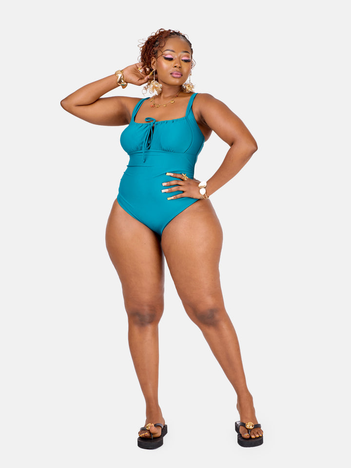 Ruched sculpting one piece
