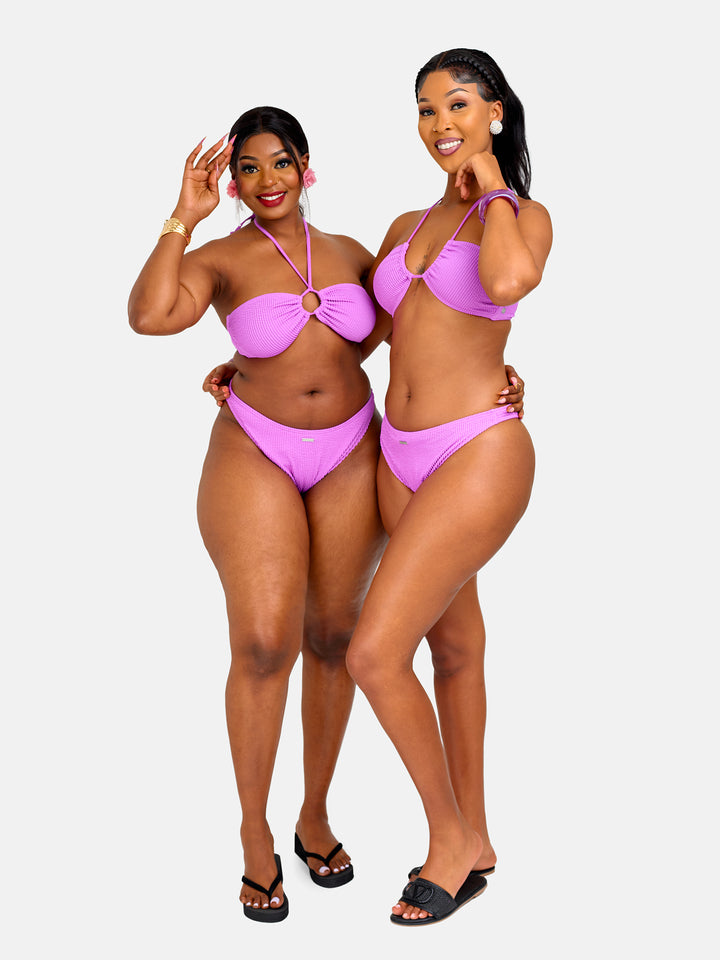 Ribbed mid rise bikini
