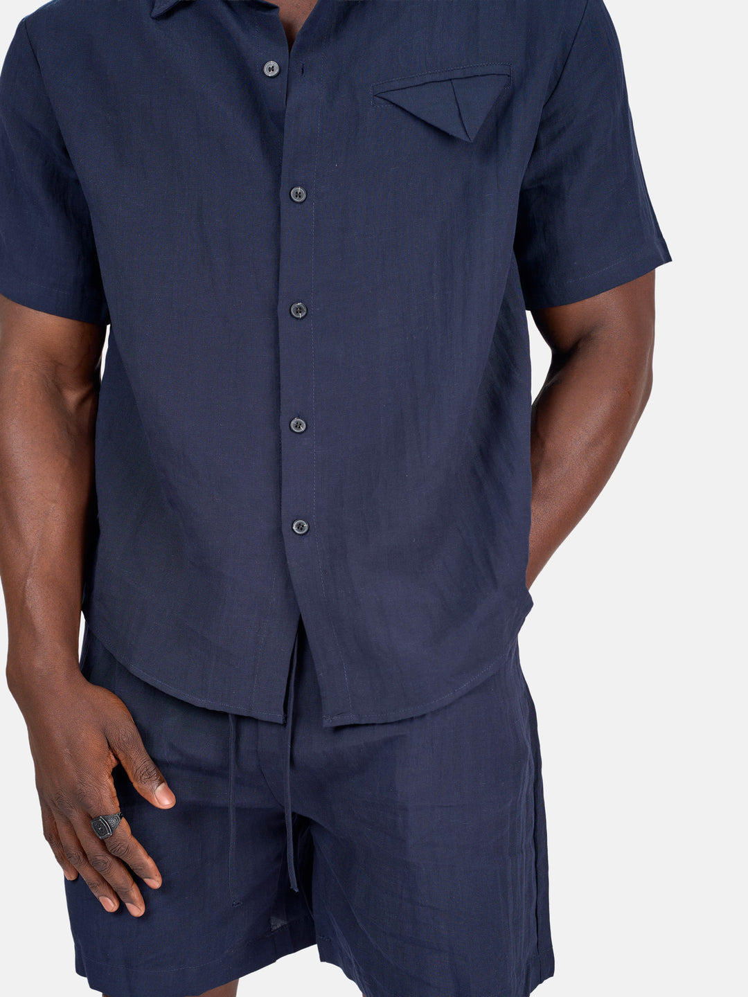 Men’s button down linen set