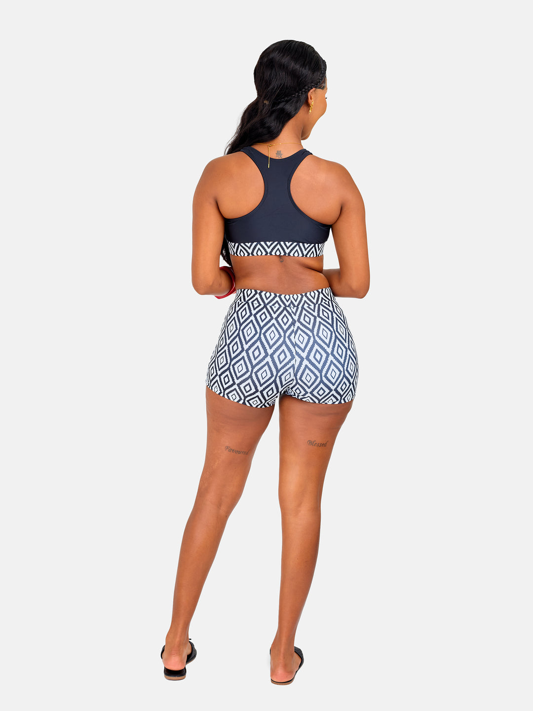 High waisted bikini shorts