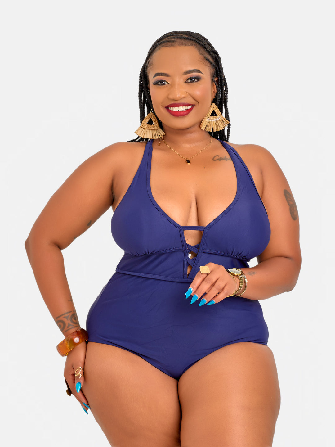 Supportive plus size one piece