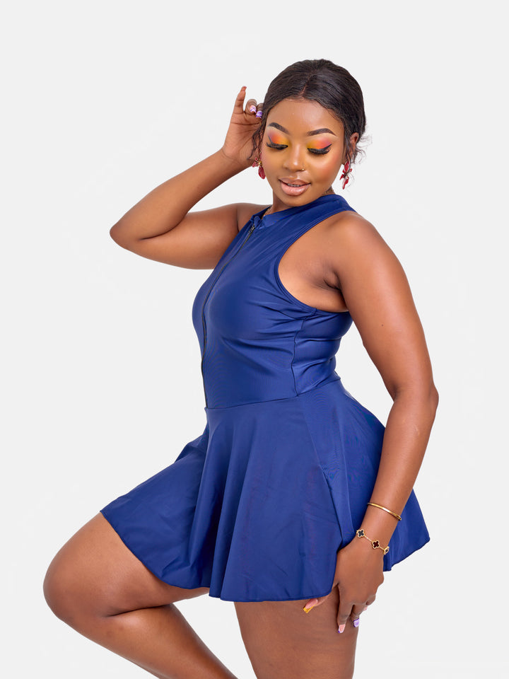 Tummy control swim dress