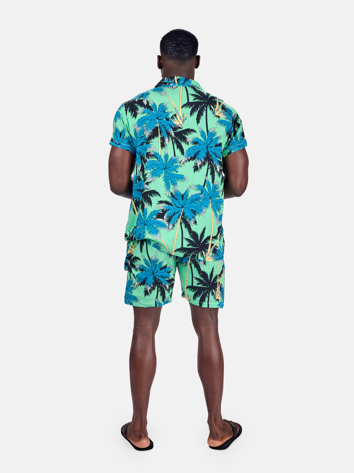 Men’s palm print beach set