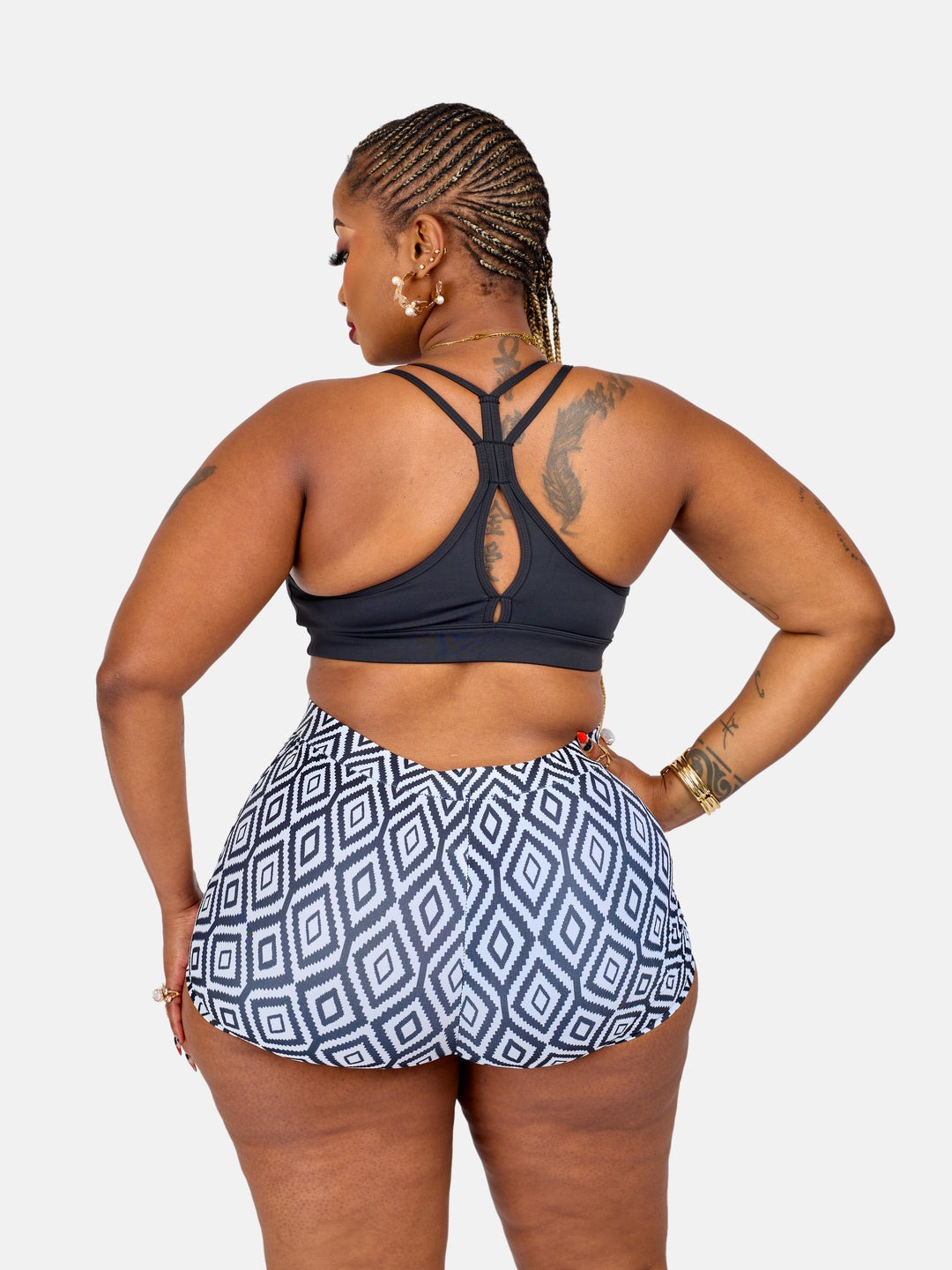 High waisted bikini shorts