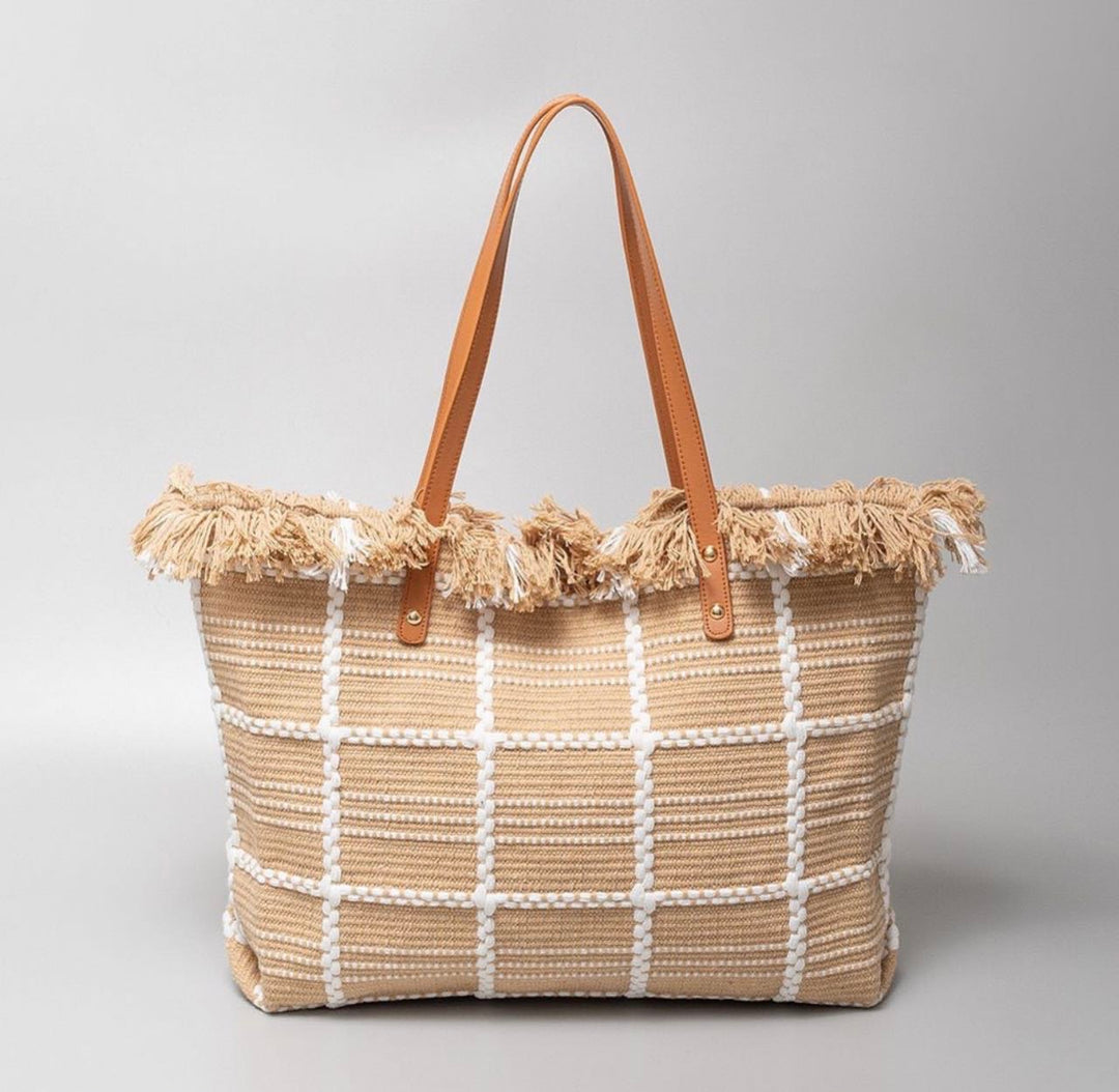 Tassel large beach tote