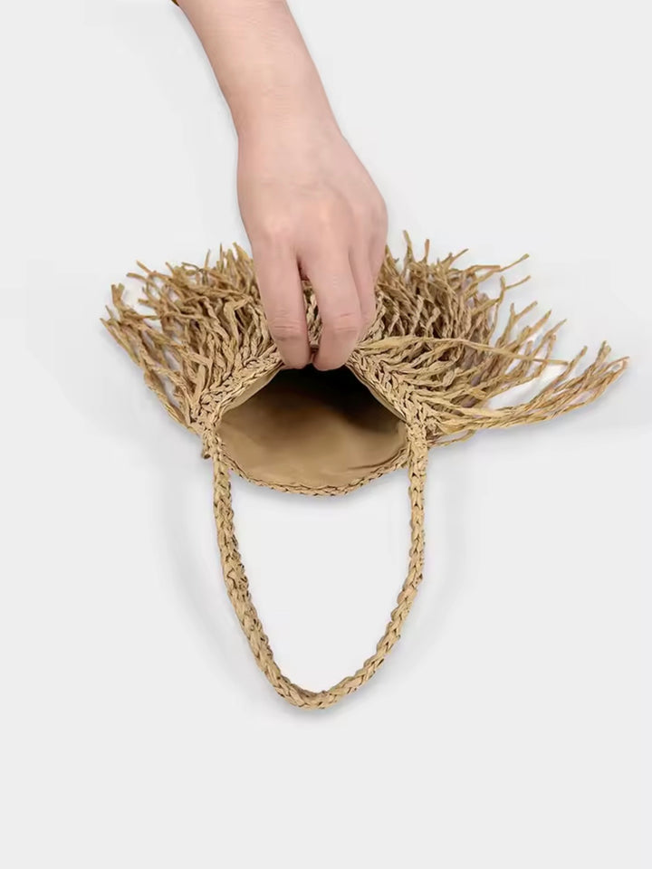 Raffia mini bag