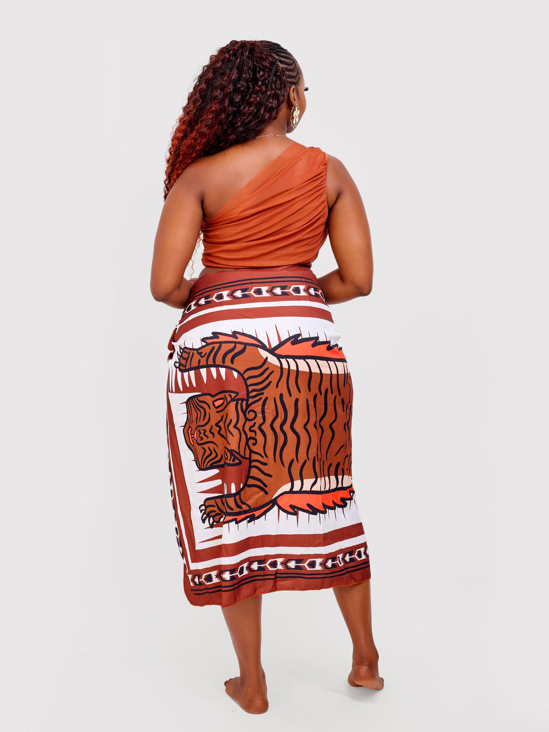 One hand bikini with sarong