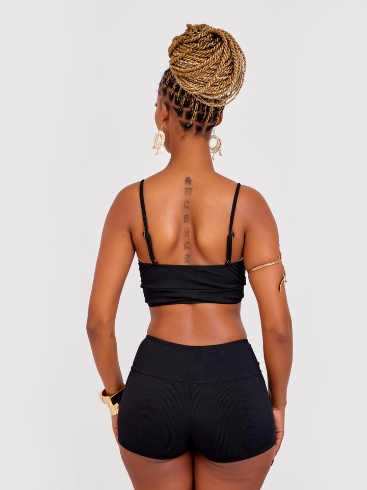 Black bikini shorts