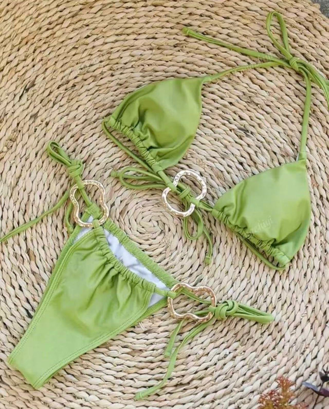 String Bikini with Metal Embellishments