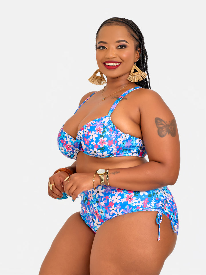 Floral plus size supportive bikini