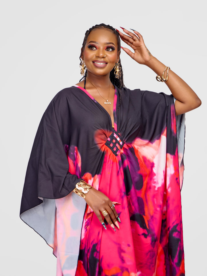 Floral print kaftan