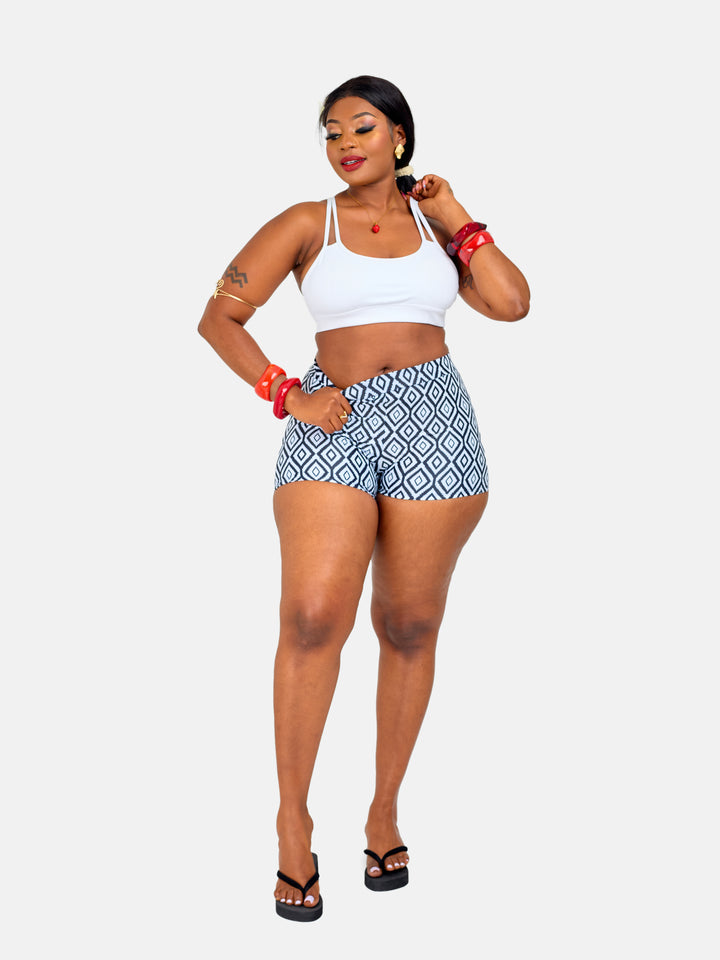 High waisted bikini shorts