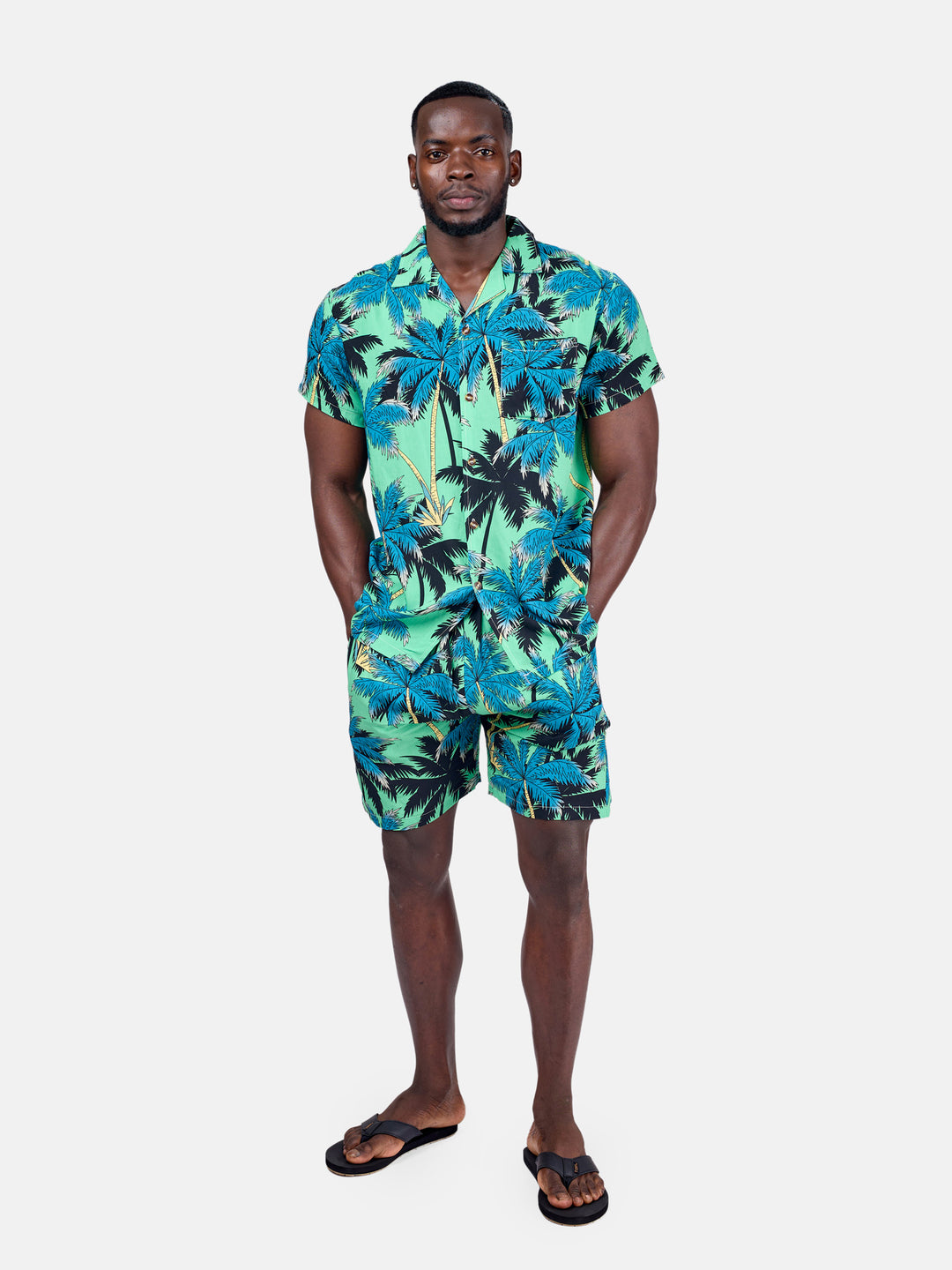 Men’s palm print beach set