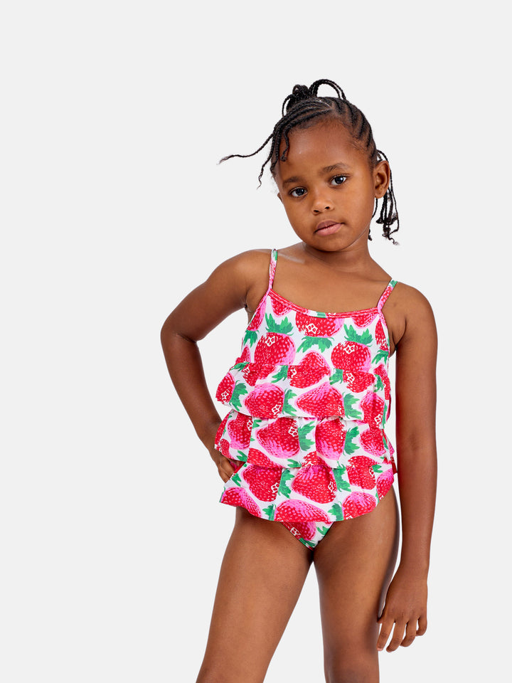 Berry print one piece
