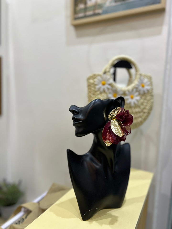 Floral embellished earrings