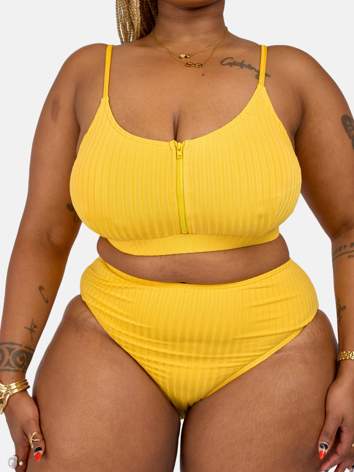 High waisted sculpting bikini