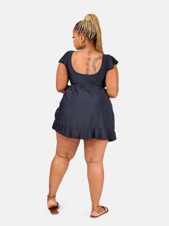 Ruffle swim dress