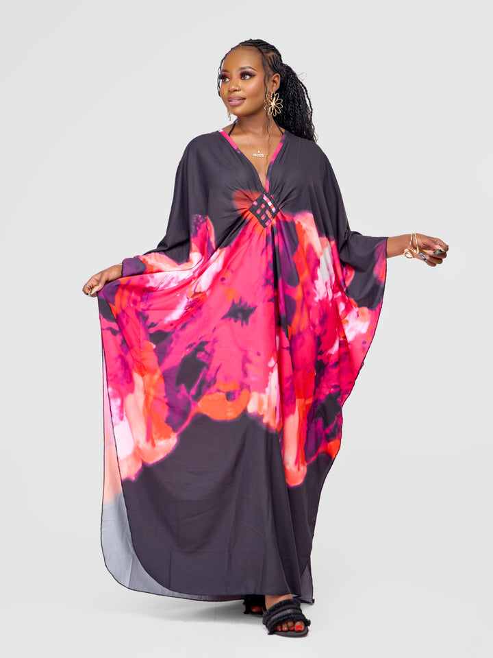 Floral print kaftan