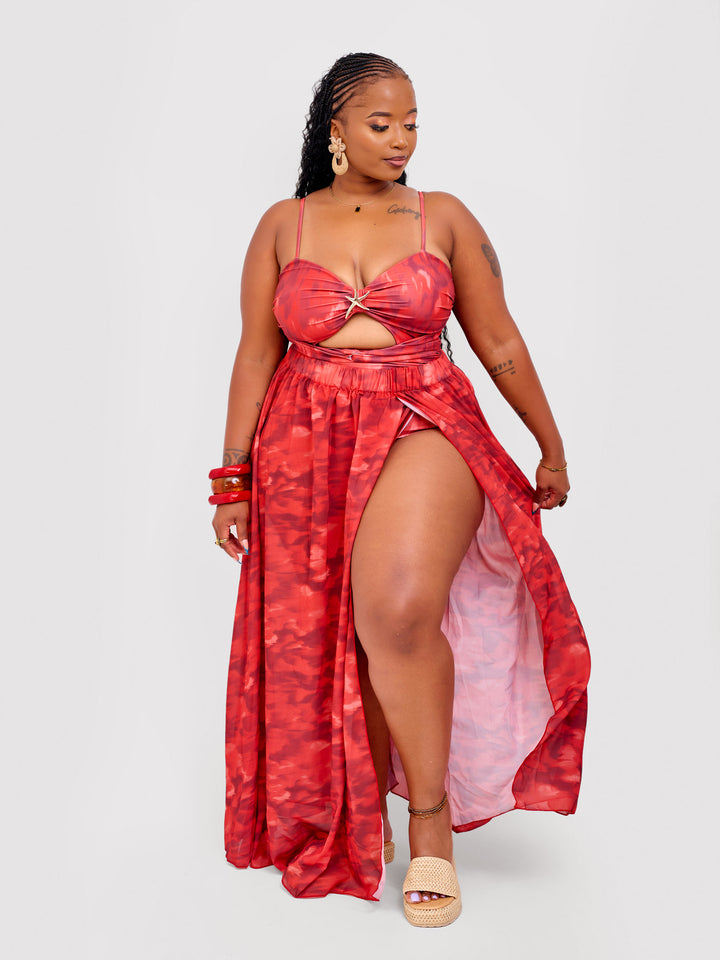 Illusion one piece crimson