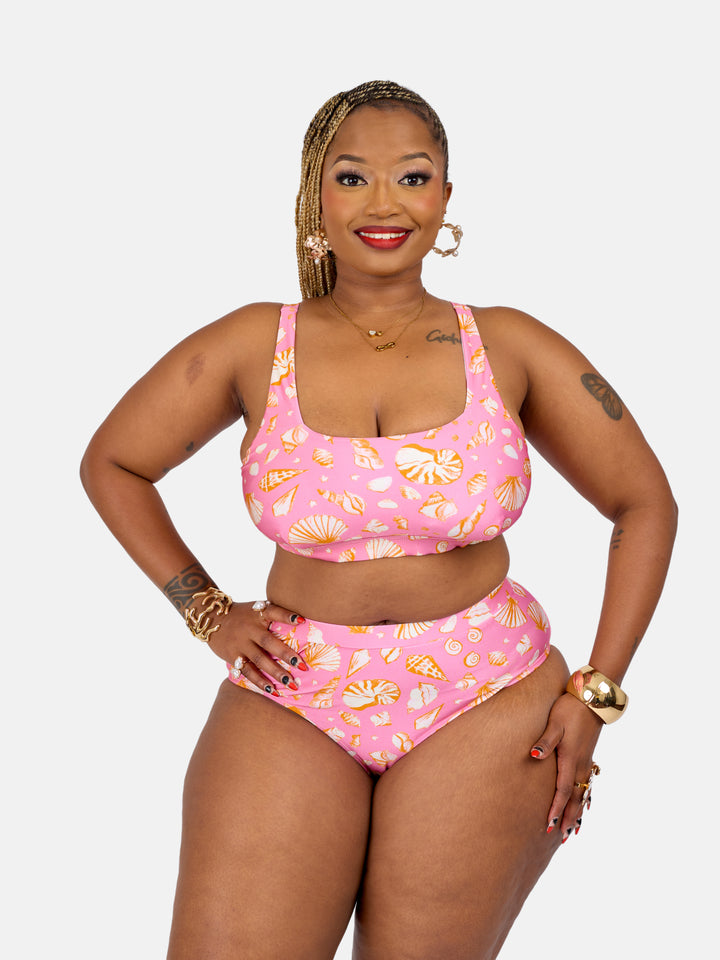 Shell printed bikini