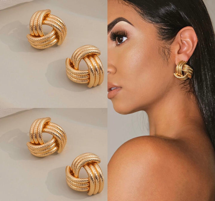 Gold earrings