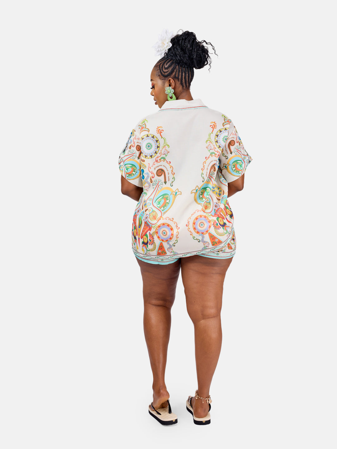 Vintage button down 2piece short set