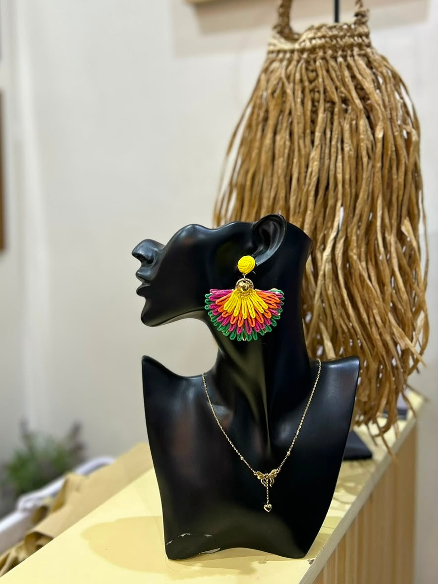 Multi colored vacation earrings