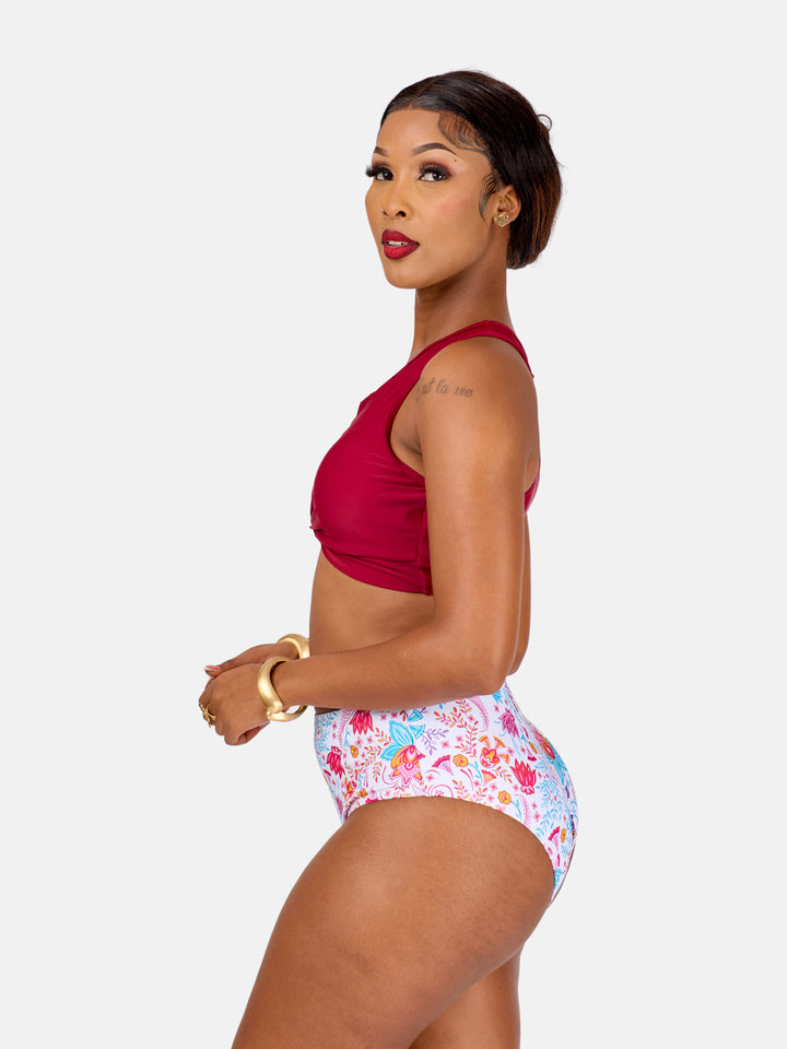 Twisted halter top bikini