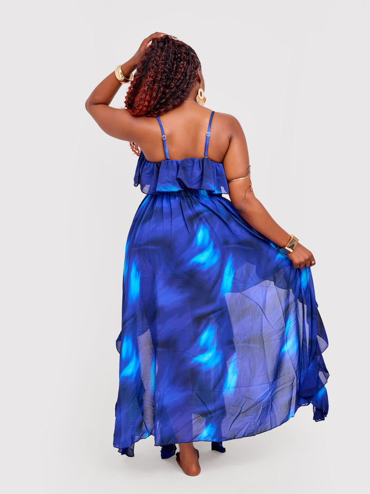 Illusion One-Piece Swimsuit with Flowing Cover Up