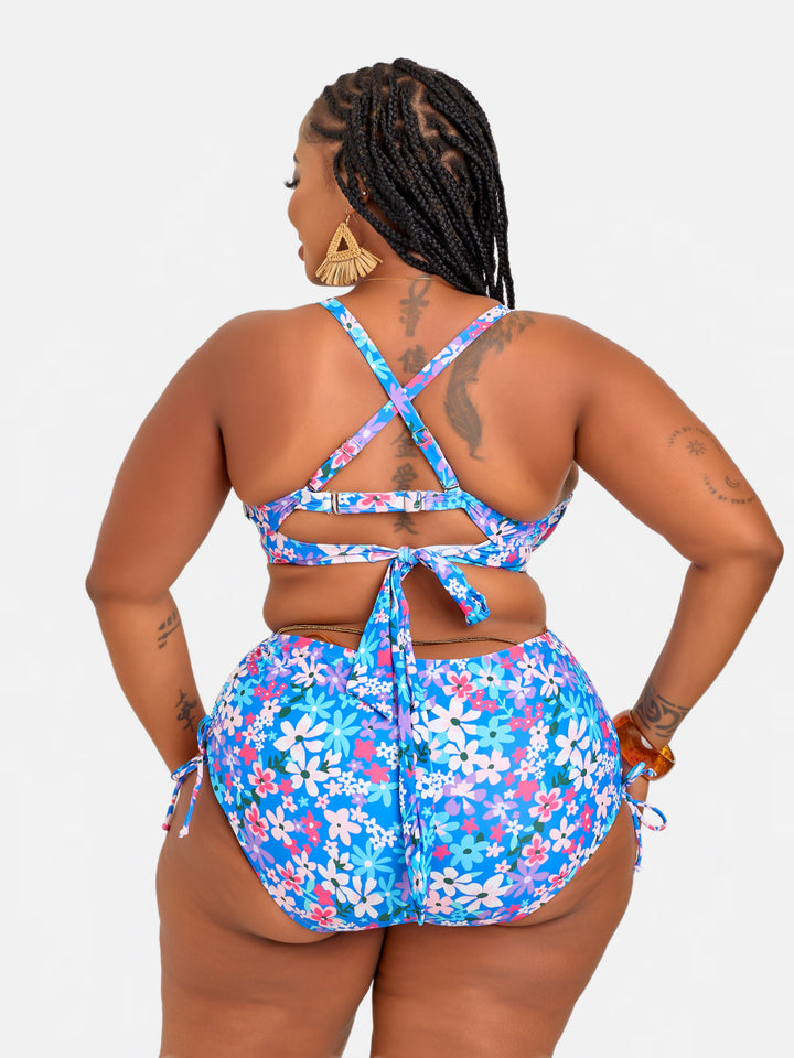 Floral plus size supportive bikini